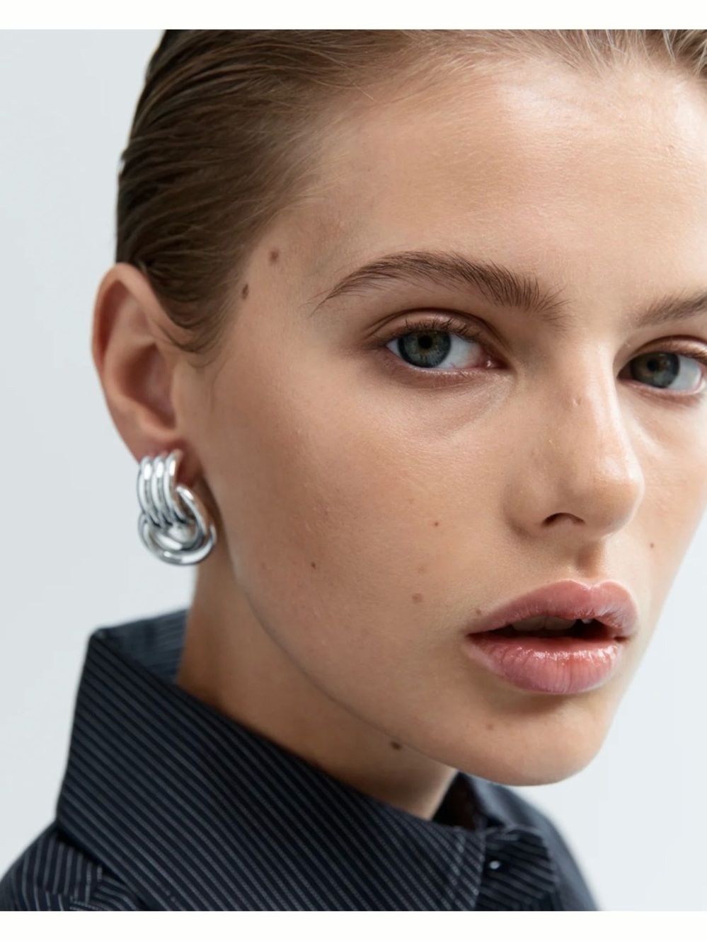 Heaven Mayhem Silver Hoop Earrings